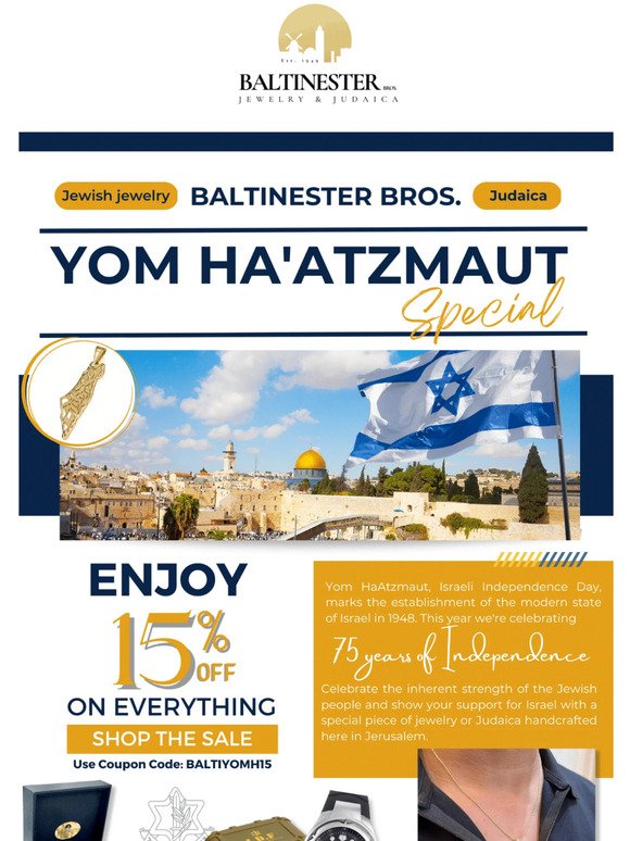 📢Sale Alert! Israel Independence Day is coming up