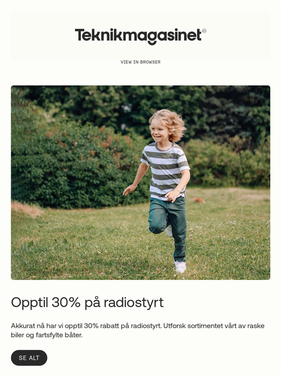 Opptil 30% på radiostyrt