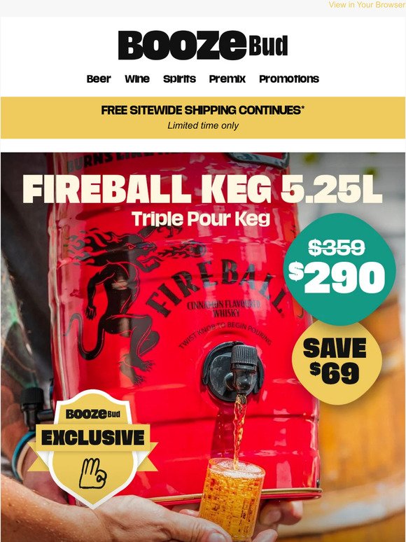 Fireball Keg CLEARANCE SALE