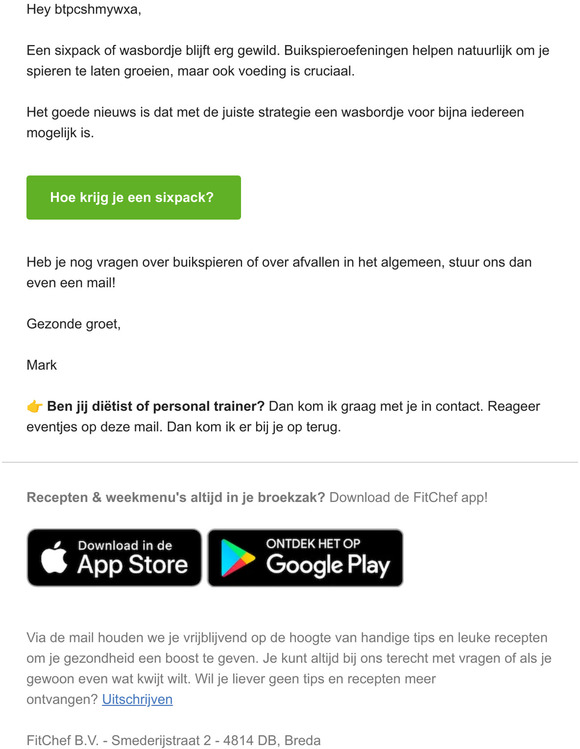 Hoe krijg je een sixpack?