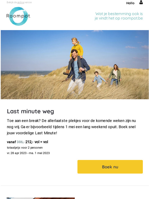 Last Minutes: Boek nu en bespaar!