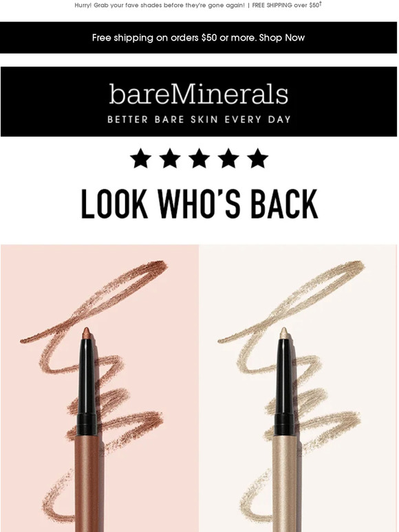 bareMinerals MINERALIST® Eyeliner is back in action! Milled