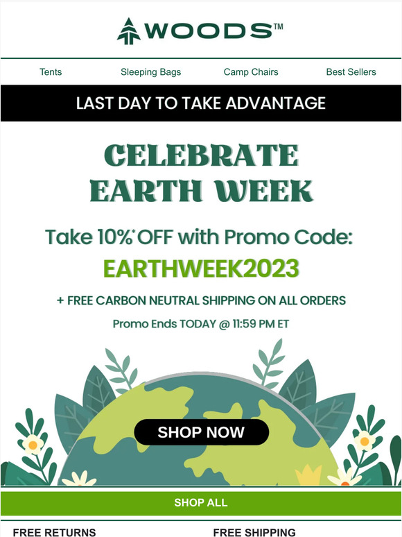 Your Earth Week Offer Expires Today...