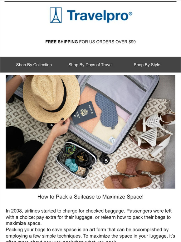 Travelpro How to Pack a Suitcase, the Right Way! Milled