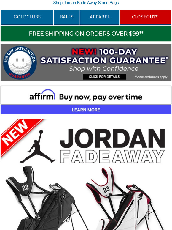 Jordan Fade Away Stand Golf Bag