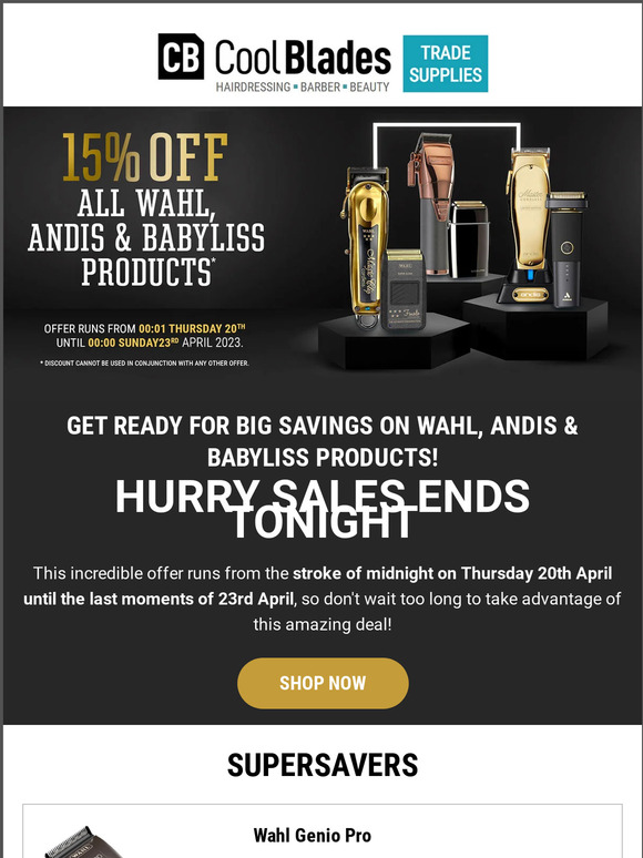 COOLBLADES 15% OFF! HURRY SALE ENDS TONIGHT