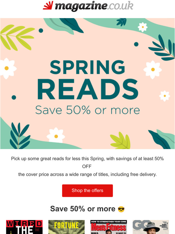 Big Spring Savings | At least 50% OFF
