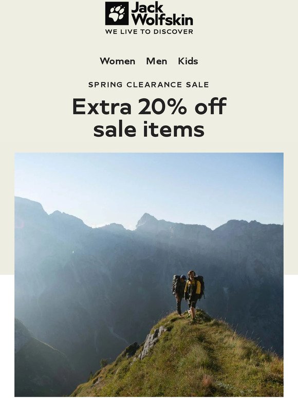 FINAL HOURS: Extra 20% off sale items