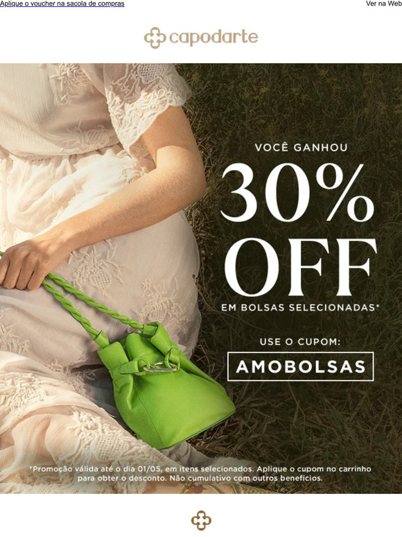 ✨ SELEÇÃO ESPECIAL: BOLSAS COM 30% OFF ﻿✨