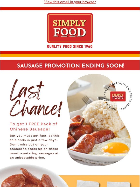 Last Chance for a FREE Pack of Delicious Chinese Sausages! 🚨