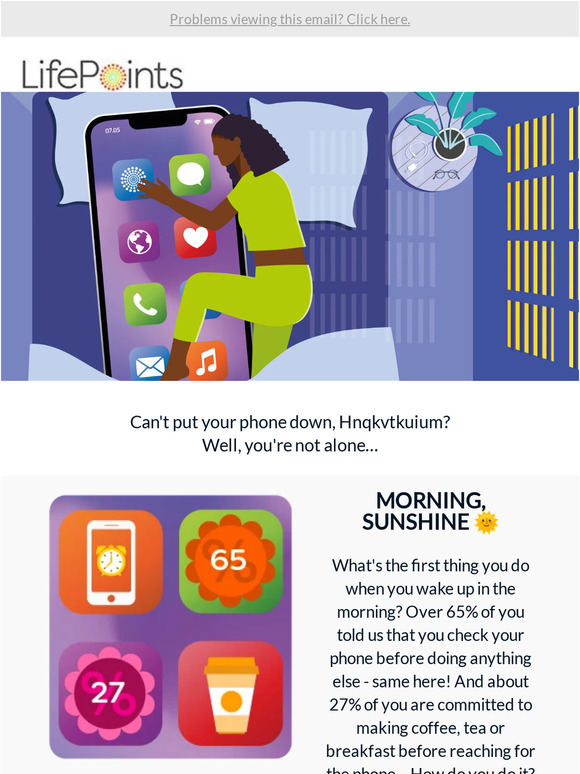 What's the one thing you can't live without, —? 📱