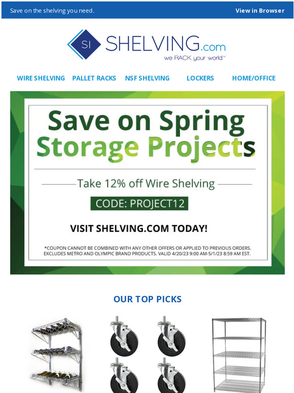 Shelving For Spring Projects