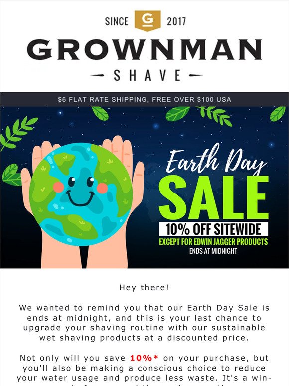 10% off sustainable shaving - final hours ⏳