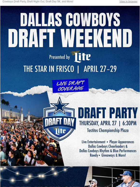 Dallas Cowboys Draft Day Party