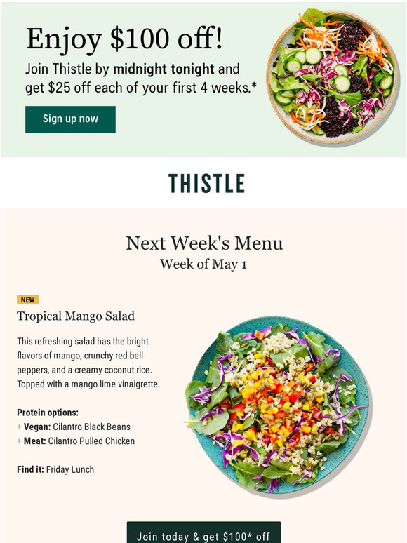 🌱 Menu: Week of 5/1