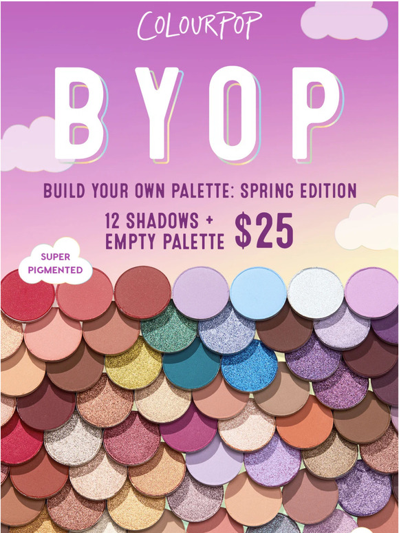 ColourPop Build your own palette for 12!! Milled