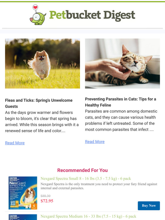 Spring's Unwelcome Guests - PetBucket Digest #133