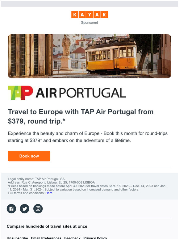Travel to Europe from $379 round-trip.