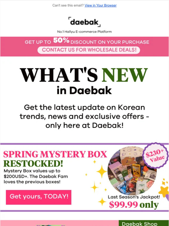 🔥 HOTTEST DEALS 🔥 for only $1 {One Dollar]!! - Daebak Box