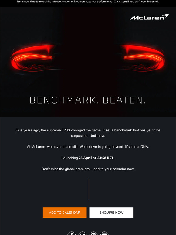 Benchmark. Beaten. Launching 25 April