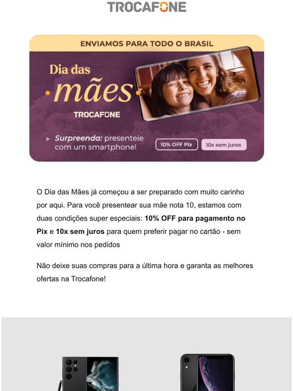 Sua mãe é 10: 10% OFF no Pix + 10x sem juros! 🌟