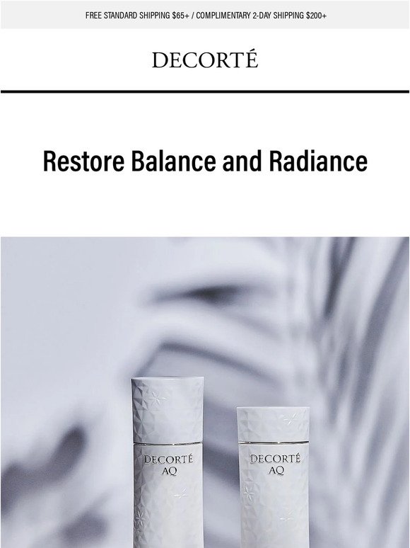Restore Balance and Radiance