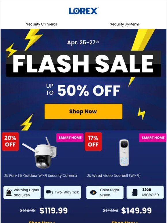 Surprise! Flash Sale is Here - Save up to 50%