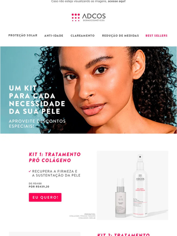 Kit ideal para cada necessidade da sua pele 💖