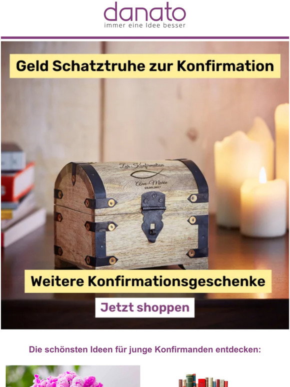 Danato: Geld Schatztruhe als Geschenk zur Konfirmation - ein Unikat mit ...