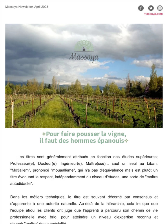 Pour Faire Pousser la Vigne, Il Faut des Hommes Épanouis