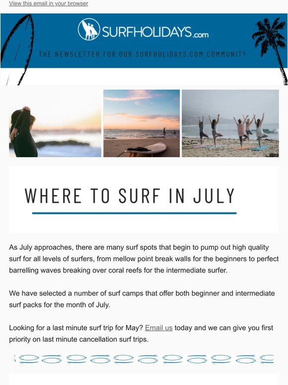 Where to surf in July