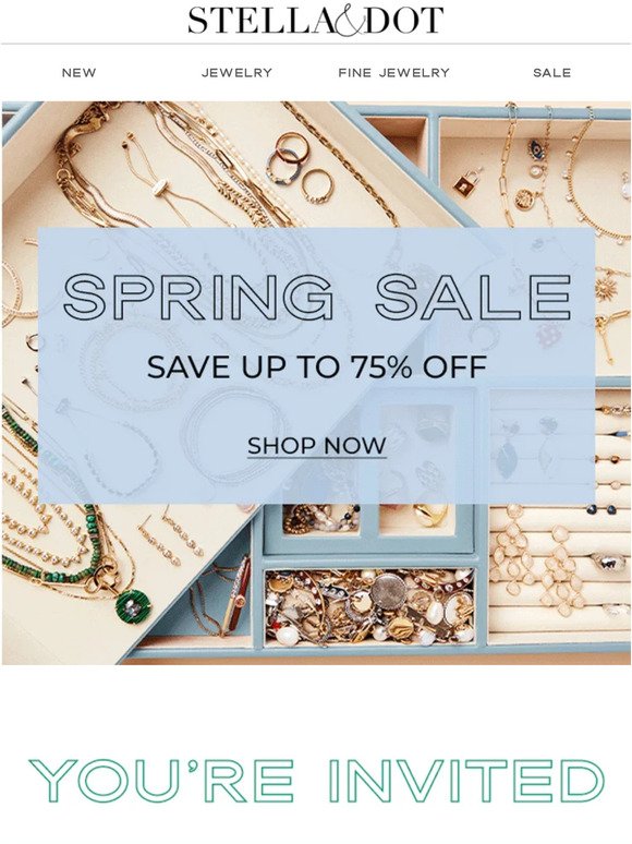 Up to 75% off Spring Sale + wedding-perfect styles