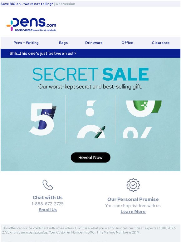 The secret's out! Our secret sale is ON.