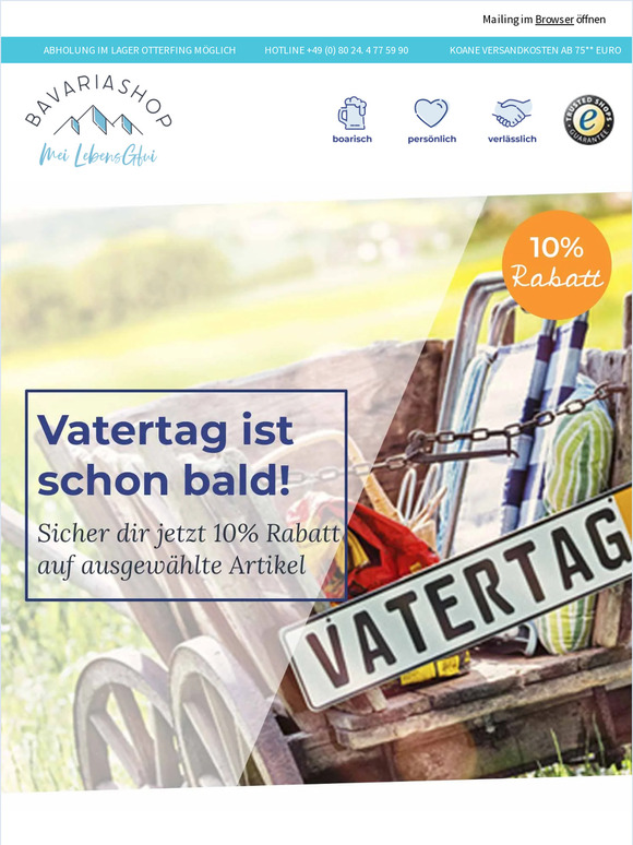 ❗ACHTUNG -10% auf Geschenke zum Vatertag!