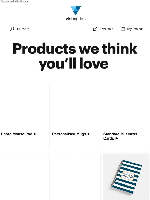 Your personalised product inspiration is in