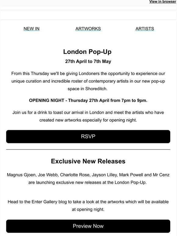 London Pop-Up Opens This Week
