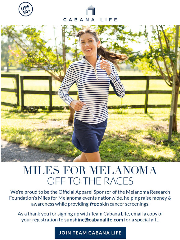 Cabana Life Join Team Cabana Life Miles For Melanoma 🏃‍♀️ Milled