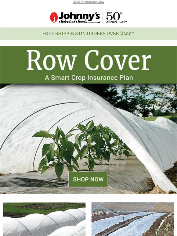 Protect Your Plants with Row Cover…