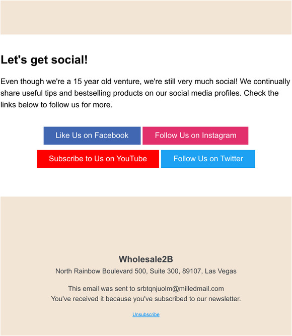 Let's Get Social! Find us on Facebook, Instagram, YouTube, & Twitter 💌👋