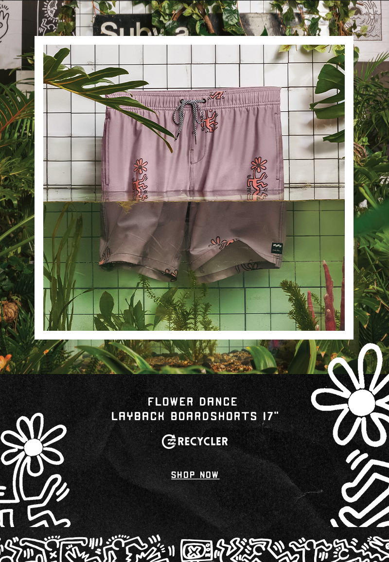 Flower Dance Layback Boardshorts 17"