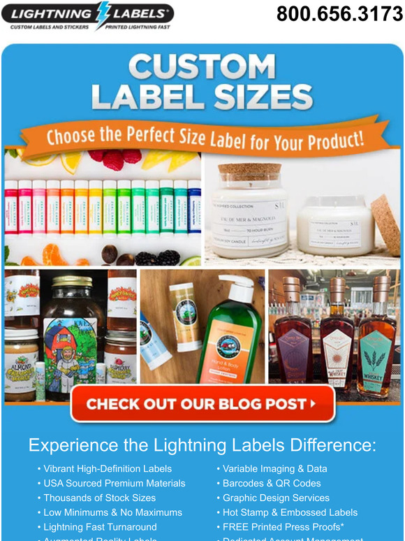 Lightning Labels Need a Unique Label Size for Your Product? Milled