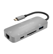 Terratec CONNECT C8  USB-C® (USB 3.1) MultiPort húb  sivá