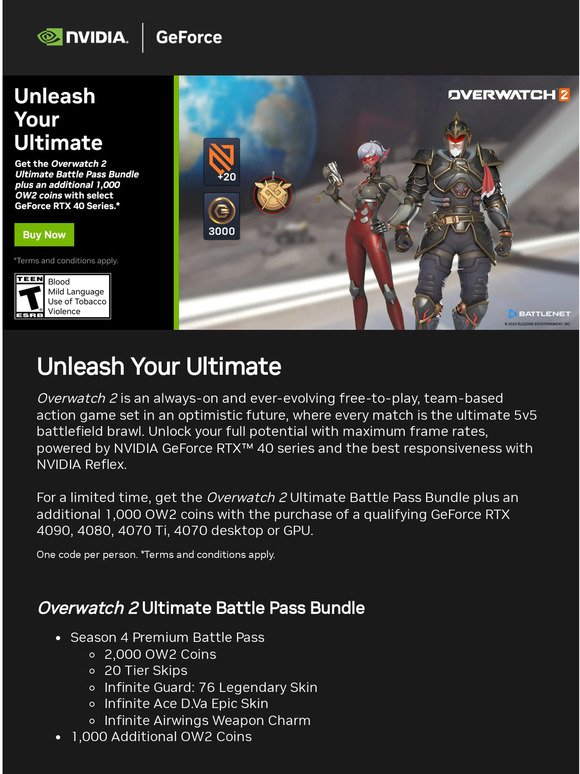NVIDIA Launches Overwatch 2: Invasion Ultimate GeForce RTX 40 Series Bundle