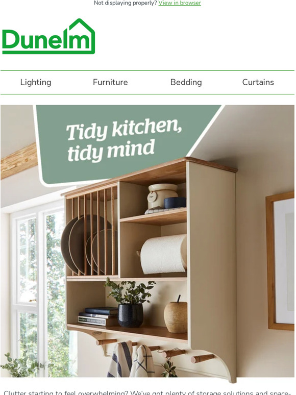 Dunelm Your kitchen, but more organised Milled