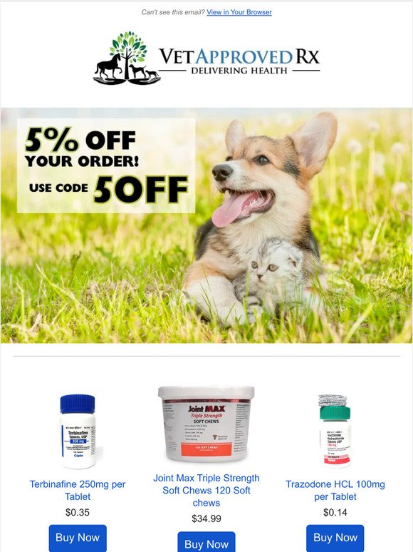 🐶🐱 Don't furr-get to save 5% off!