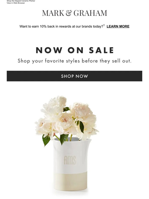 Pottery Barn We know you liked the Dipped Ceramic Pitcher... so we put