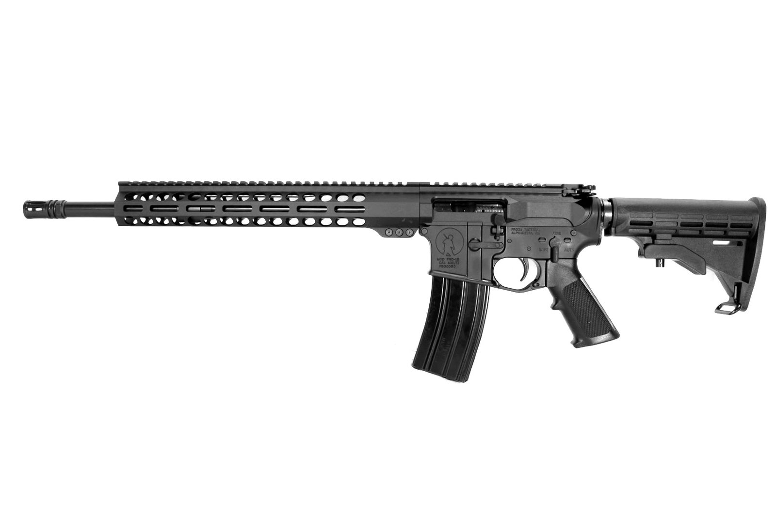 Image of P2A PATRIOT LEFT HAND 16" 5.56 NATO 1/7 Mid Length Melonite M-LOK Rifle 