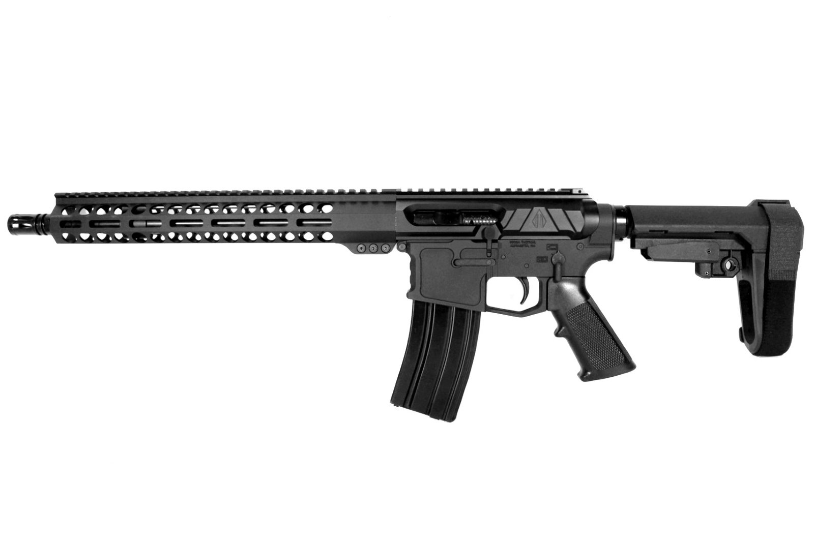 Image of P2A VALIANT LEFT HAND 13.7" 5.56 NATO 1/7 Mid Length Melonite M-LOK Pistol