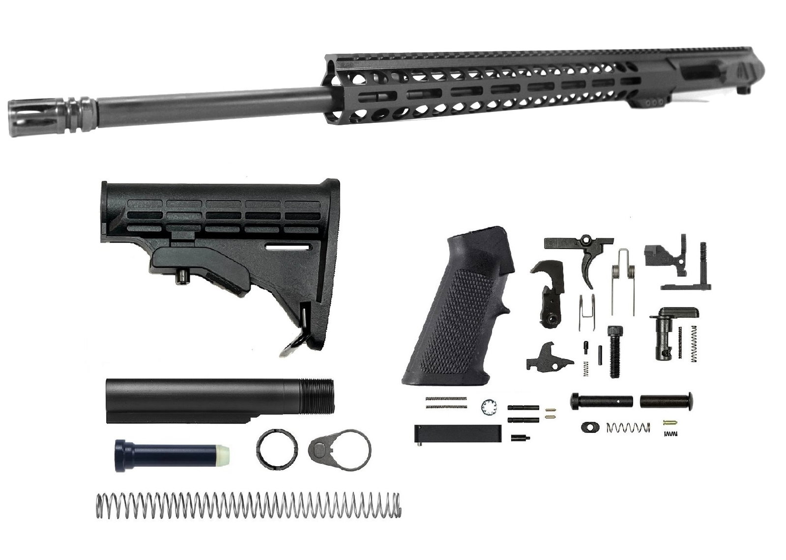 Image of PRO2A LEFT HAND 22" 6mm ARC 1/7.5 Rifle Length NR Side Charging Melonite M-LOK AR-15 Upper Kit