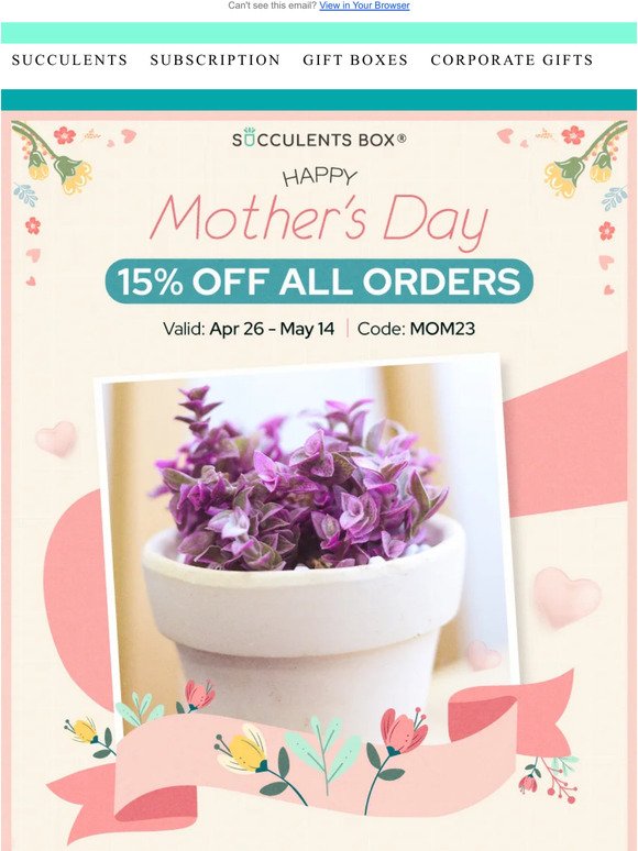 Surprise Your Mom this Year with 15% Off Everything